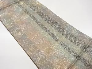 金彩縞に抽象模様全通袋帯